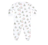 Christmas Toile Zipper Footie