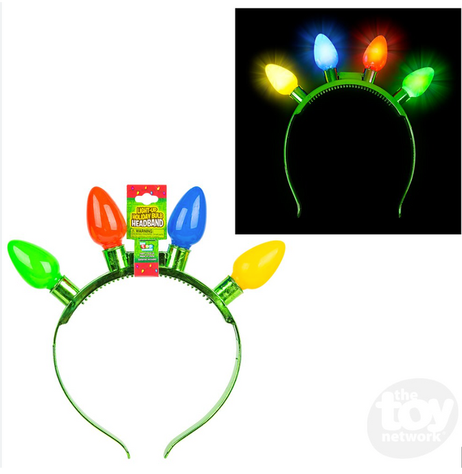 Light-Up Christmas Bulb Headband