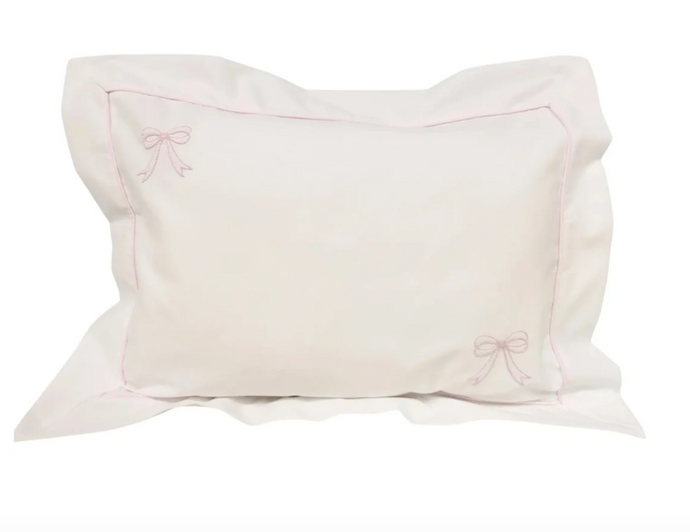Embroidered Bow Pillow