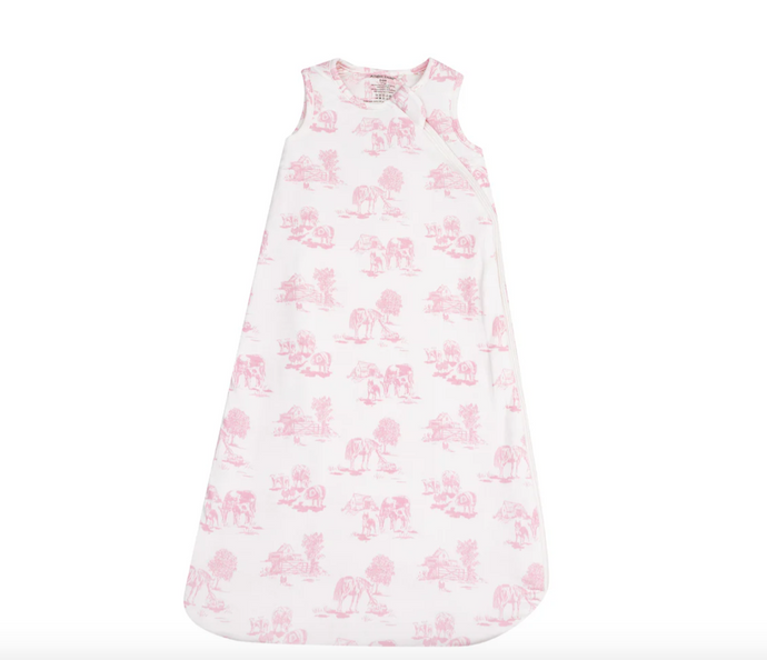 Pink Farm Toile Sleep Sack/Blanket