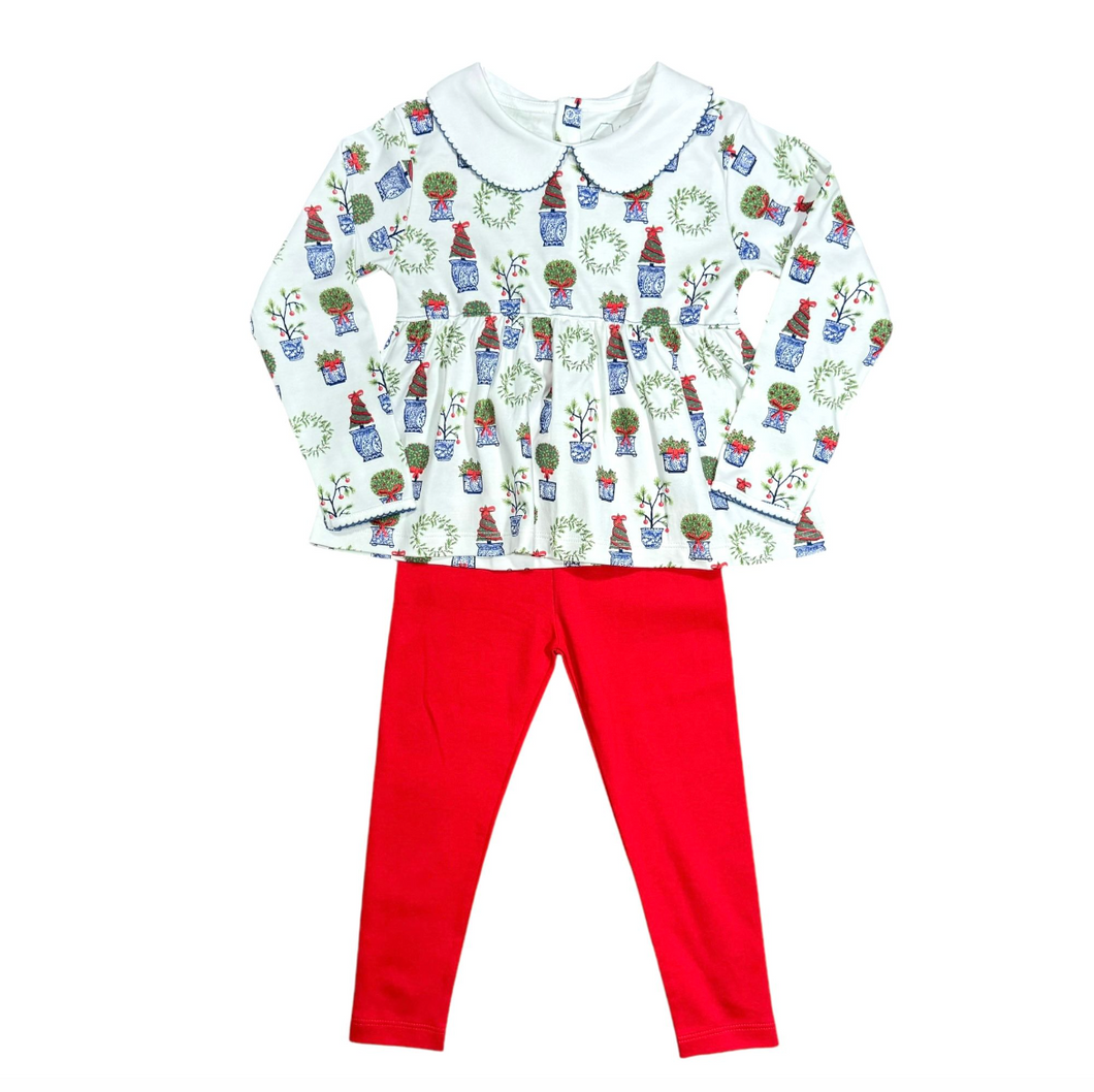 Play Shirt w/ Leggings - Topiaries