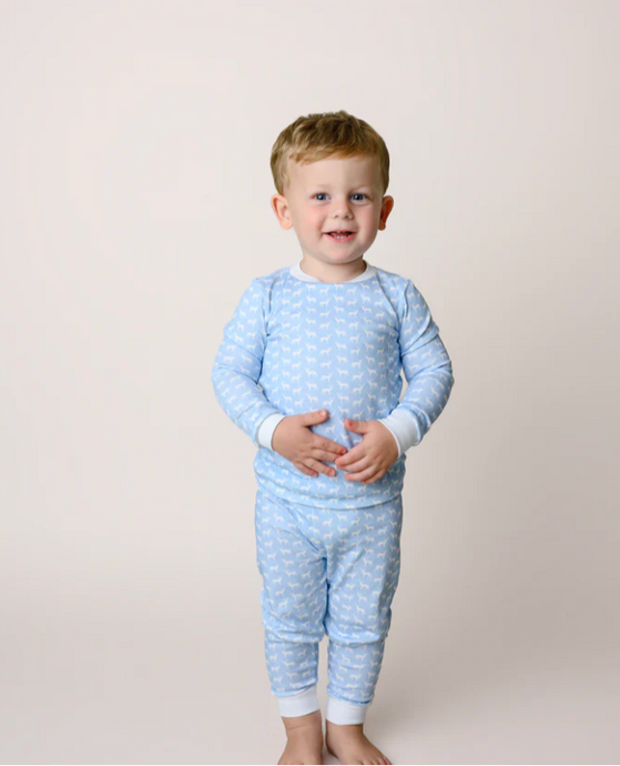 Sweet Pea PJ Set- My Dear, Blue