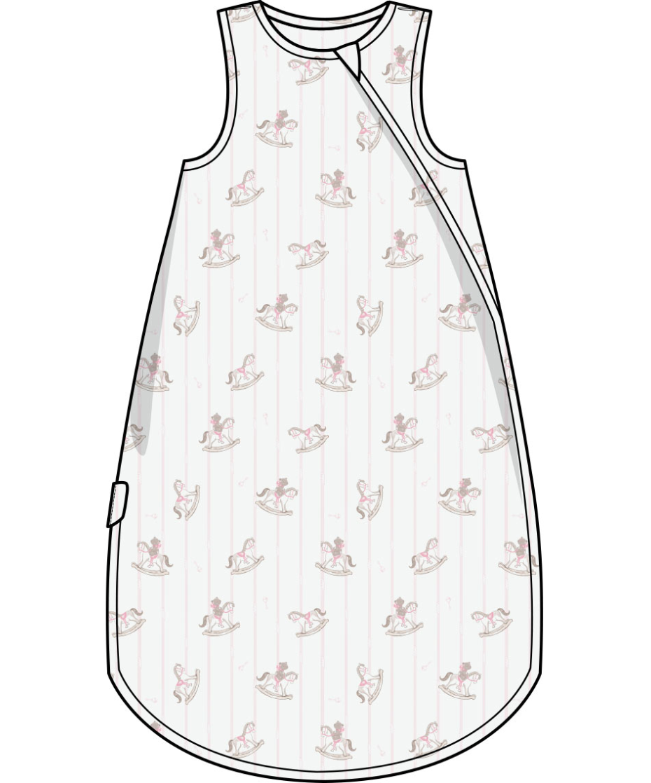 Vintage Rocking Horse Pink Sleep Bag