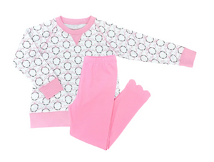 Sidney Sweatshirt & Legging Set | Pink Wreath Pima