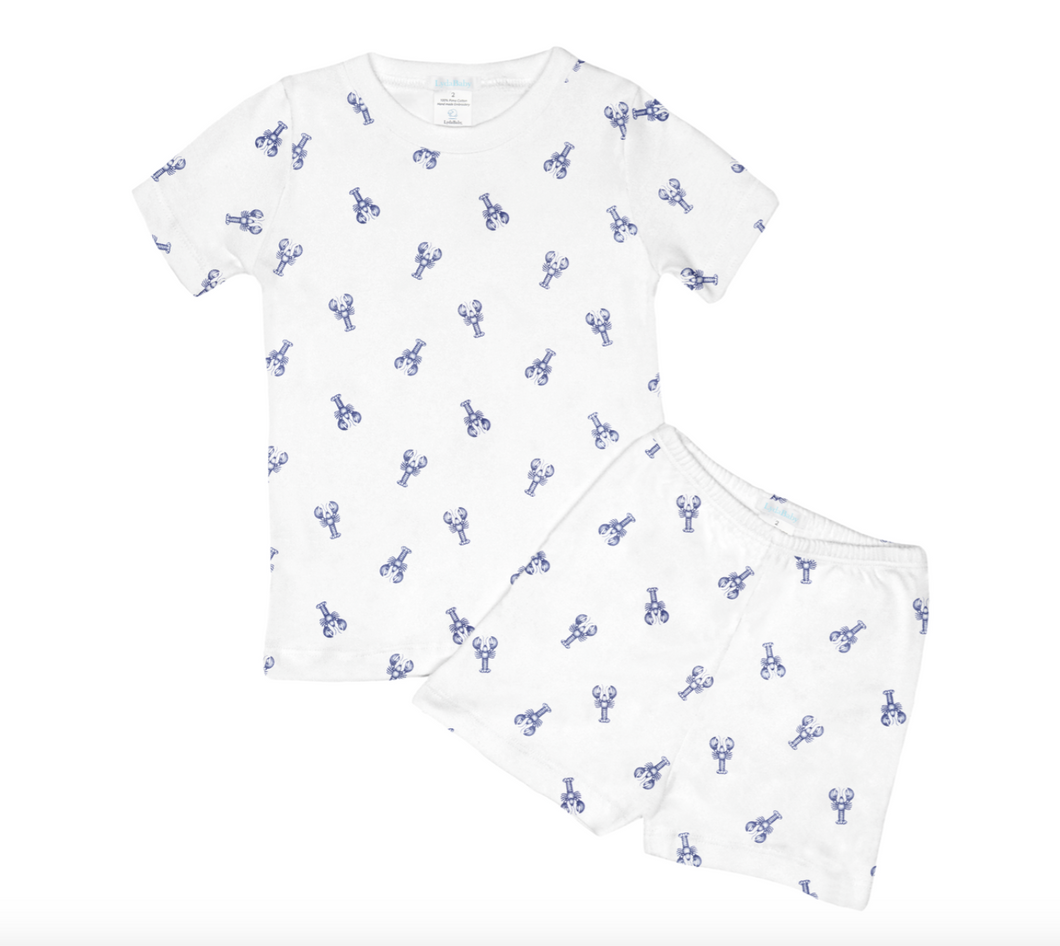 Blue Lobster 2pc Short Pajamas