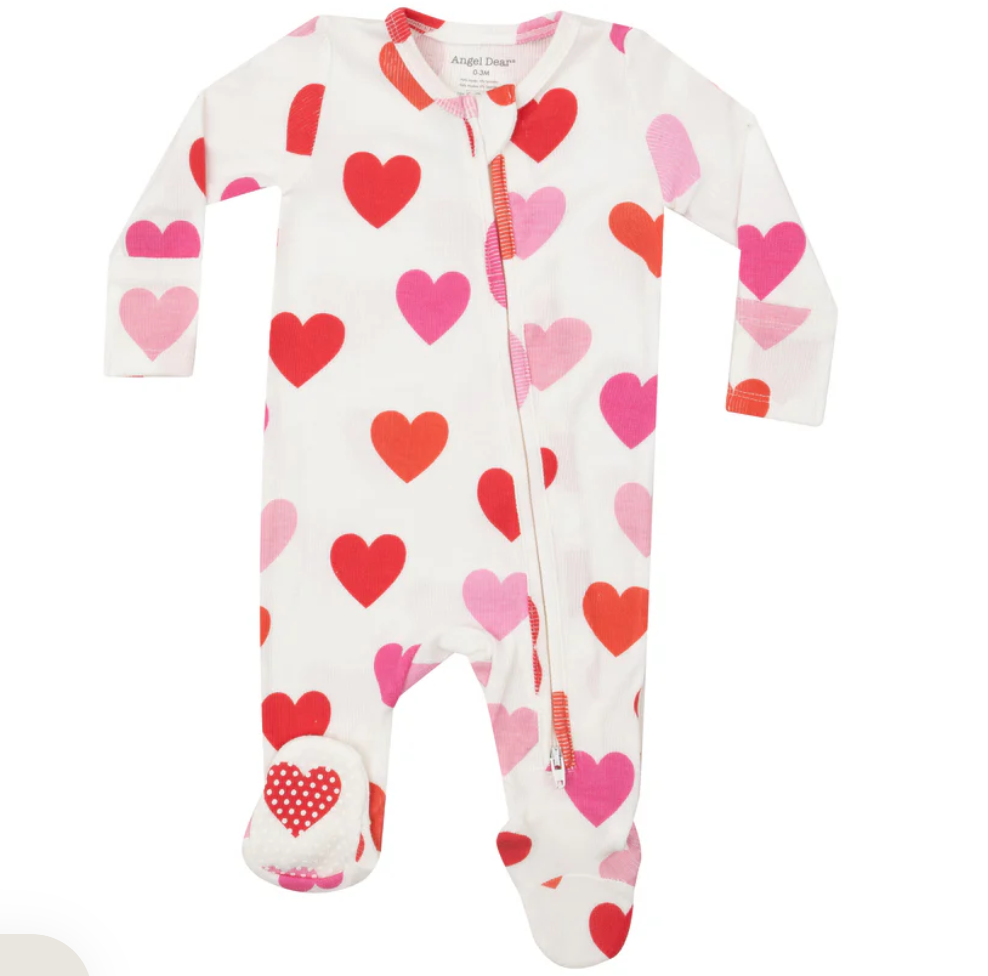 Big Hearts 2-Way Zipper Footie