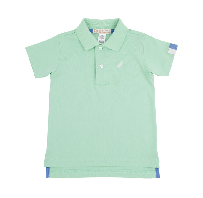 Prim and Proper Polo SS- Grace Bay Green/Worth Avenue White/Sunrise Blvd Blue