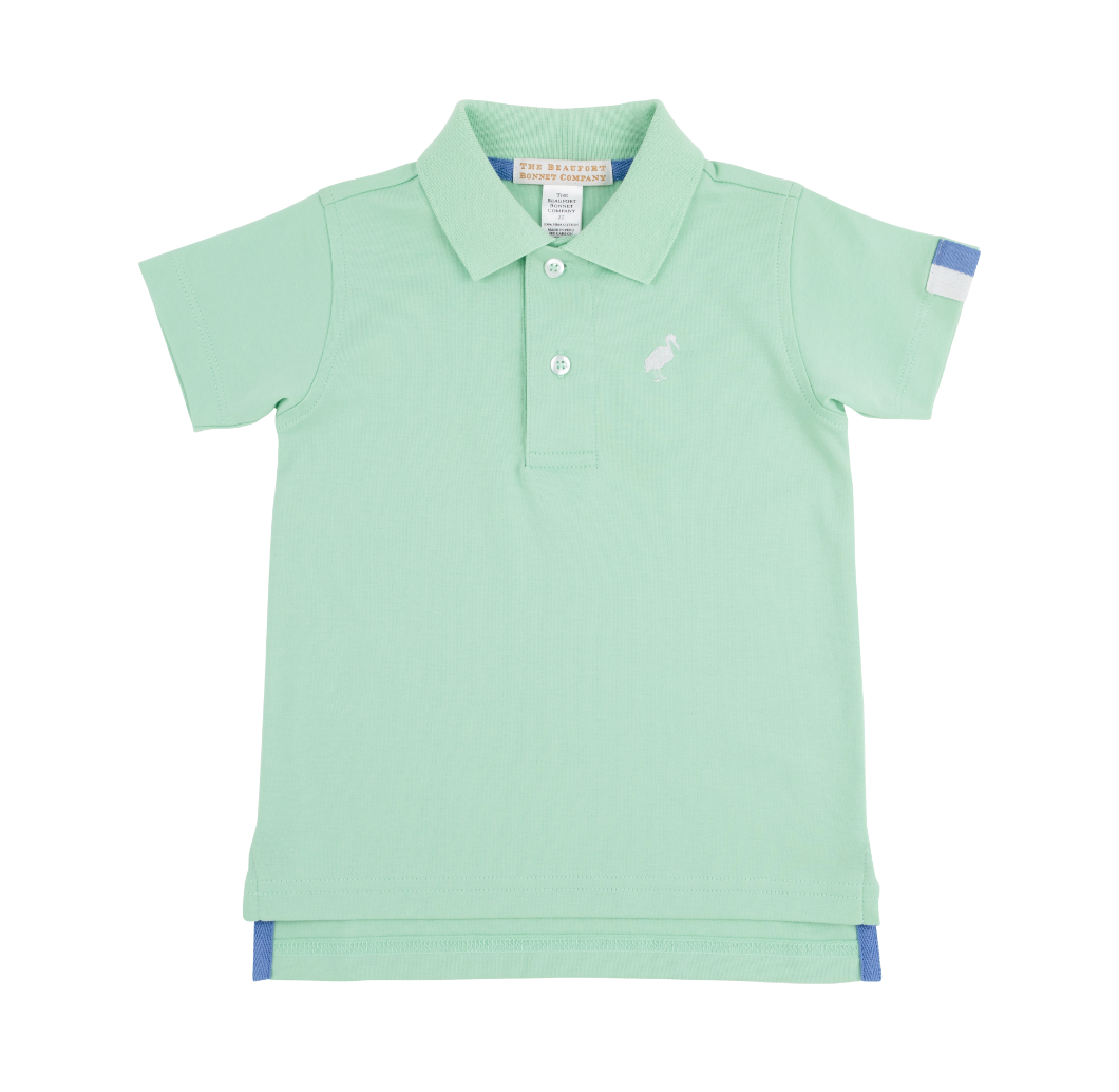 Prim and Proper Polo SS- Grace Bay Green/Worth Avenue White/Sunrise Blvd Blue