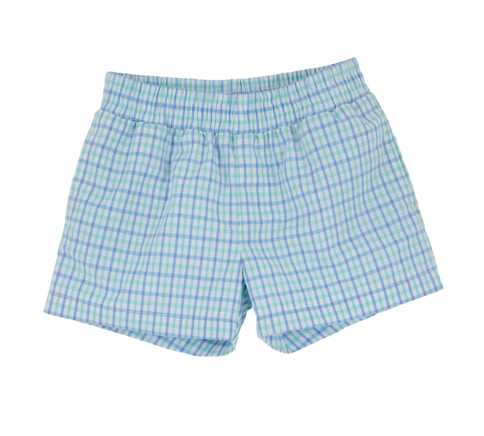 Sheffield Shorts- Sunrise Blvd Blue& Turks Teal Chandler Check/Sunrise Blvd