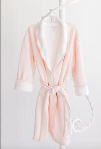 Bathrobe- Jacquard Bows With Scalloped Edge