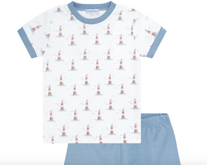 Lighthouse Print Boy Short Set