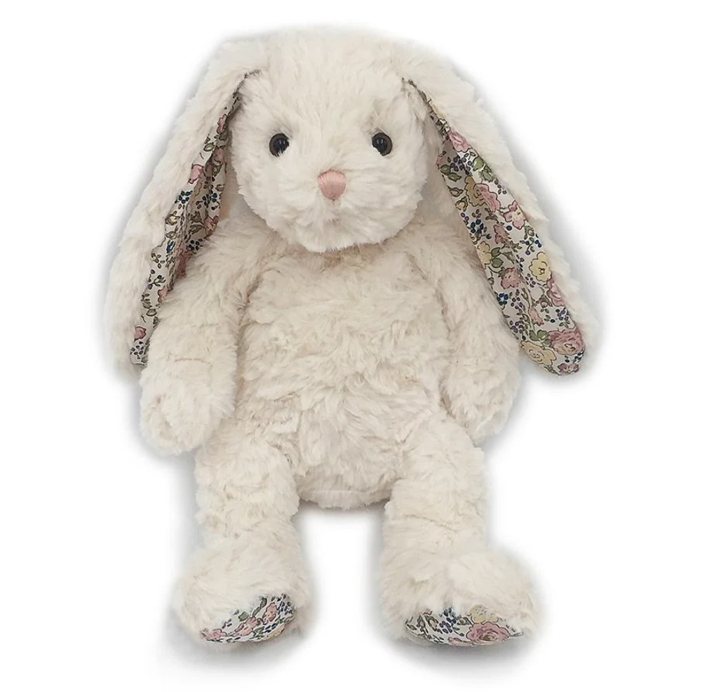 Faith Cream Floral Bunny Plush Toy