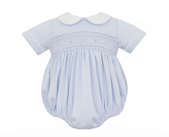 Blue Smocked Peter Pan Bubble