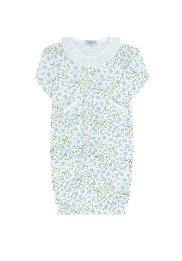 Blue Vines Print Gown
