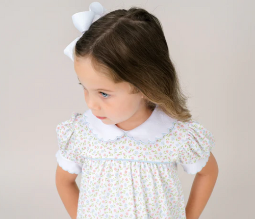 Special Moments Dress Fairhope Floral, Bluffton Blue