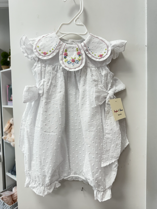 Dotted White Petal Playsuit