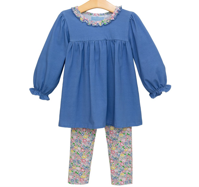 Floral Ruffle Pants Set