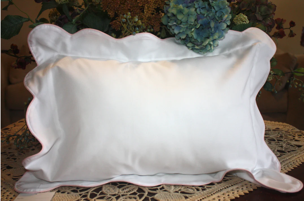 Wave Piping Trim Pillow