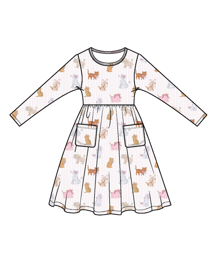 Fancy Pets- Twirly L/S Dress