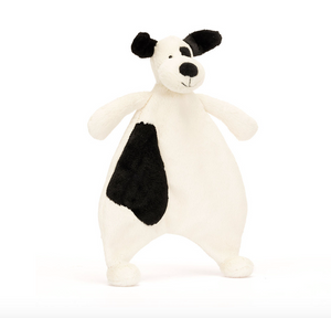 Bashful Black & Cream Puppy Comforter