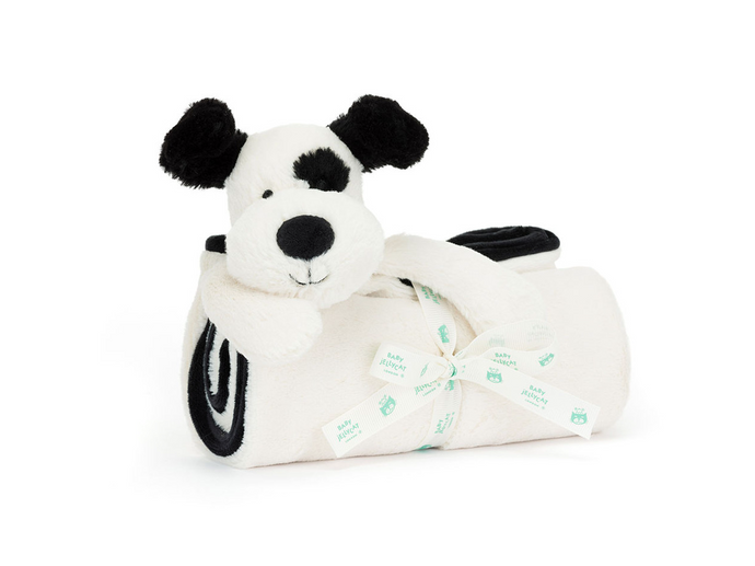 Bashful Black & Cream Puppy Blankie