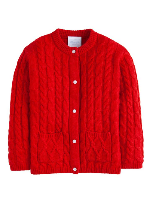 Classic Cashmere Blend Cardigan - Red