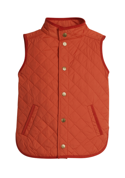 Classic Quilted Vest- Orange