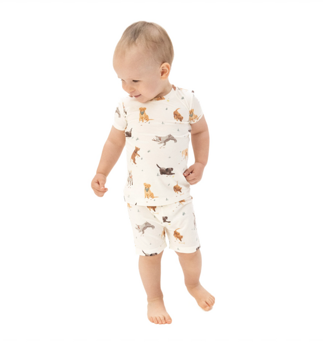 Watercolor Puppies Loungewear Set