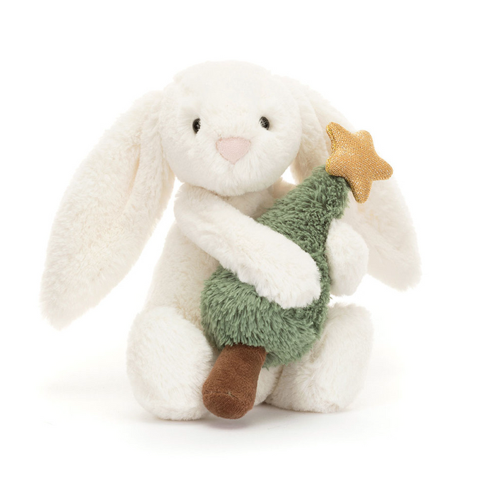 Bashful Bunny with Christmas Tree