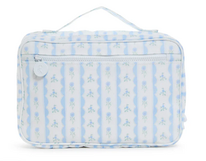 Hanging Toiletry Bag Ribbon Floral Blue