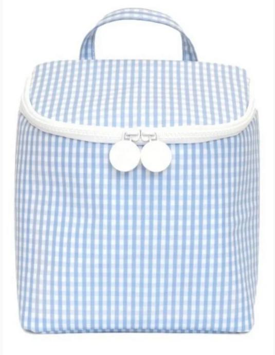 Take Away Insulated Lunch Bag in Blue Gingham