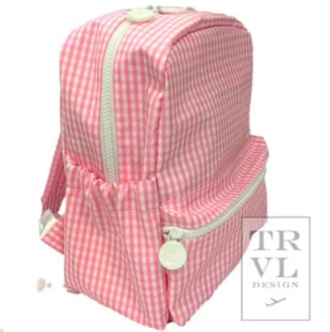 Mini Backer in Gingham Pink