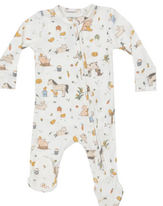 Farm Sounds- 2 Way Zipper Footie