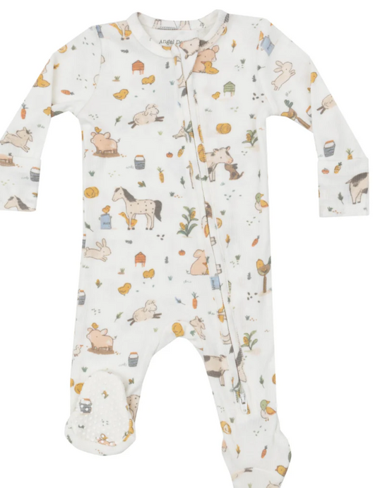 Farm Sounds- 2 Way Zipper Footie