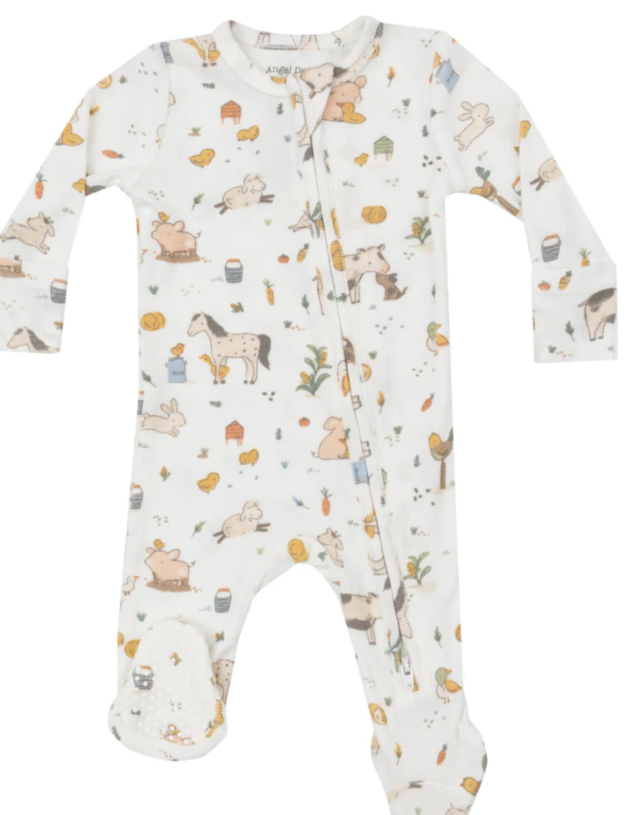 Farm Sounds- 2 Way Zipper Footie