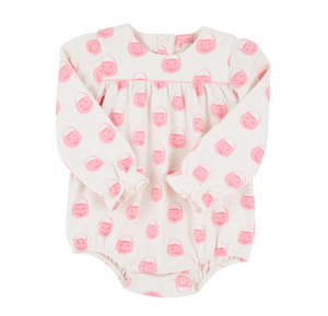 Long Sleeve Penny's Play Bubble in Vintage-Prep Pumpkin Pails (Sandpearl Pink)/Sandpearl Pink