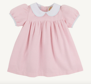 Adaire Dress in Sandpearl Pink Herringbone/Worth Ave White