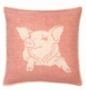 Piglet Pink Pure Wool Pillow Cover