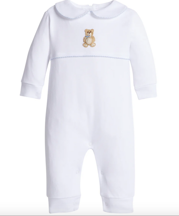 Crochet Playsuit - Blue Teddy Bear