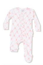 Ribbon Bow Trellis - 2 Way Ruffle Zipper Footie