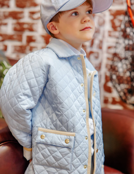 Caldwell Quilted Coat in Barrington Blue