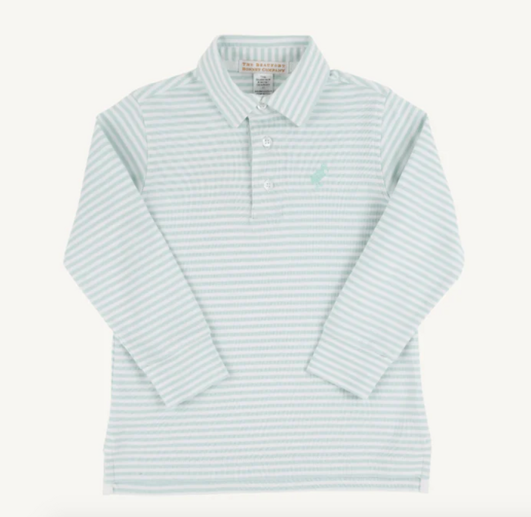 Prim And Proper Polo Long Sleeve in Greenwich