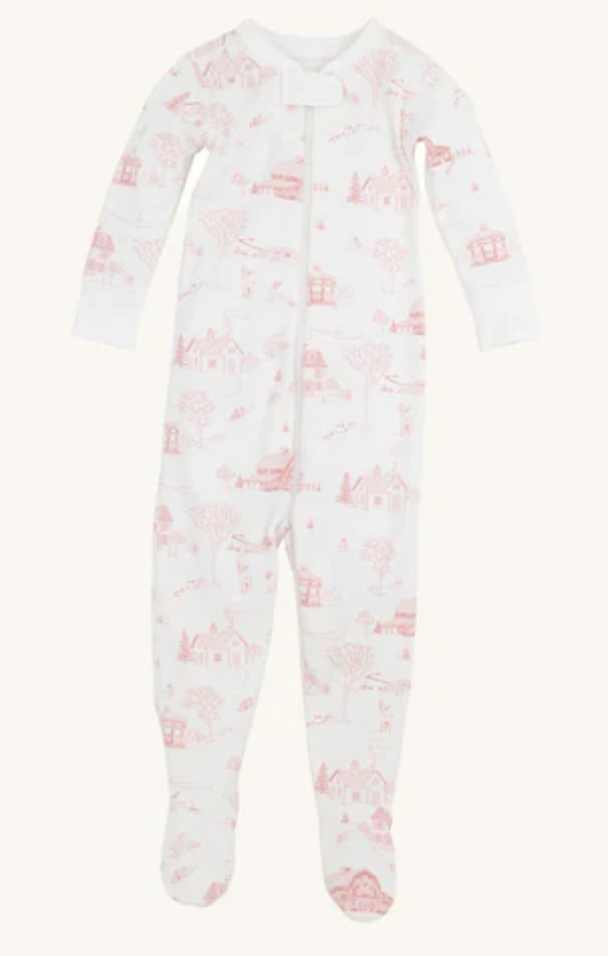 Knox`s Night Night Footed in York Town Toile/Worth Ave White