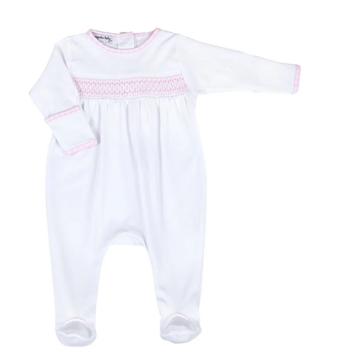 Smocked Footie - Pink