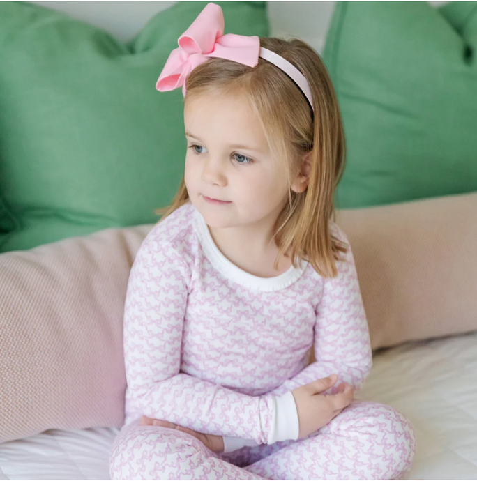 Ava Pretty Pink Bow Pajama Set