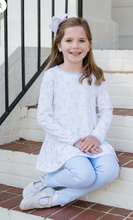 Peggie Peplum Legging Set - Blue Bows