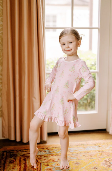 Pink Tinsel LS Girl Dress