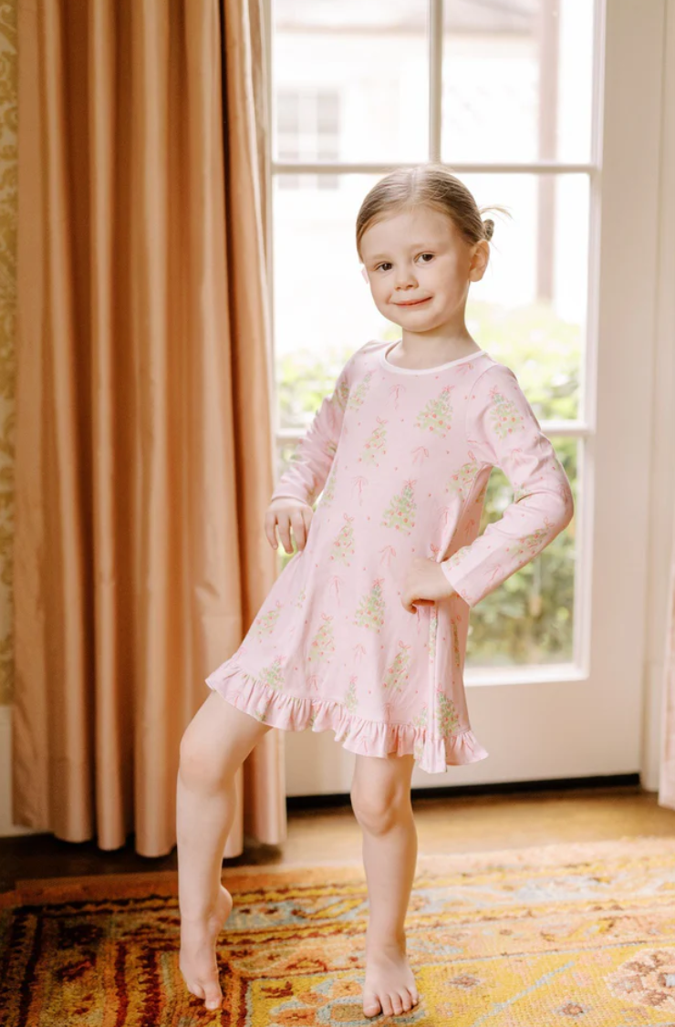 Pink Tinsel LS Girl Dress