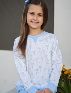 Sidney Sweatshirt - Blue Bows
