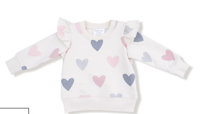 Hearts -French Terry - Ruffle Sweatshirt